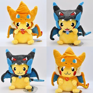 JIONS MG-Novo Pokemon Pikachu Com Pelúcia De Chapéu Charizard 9 Boneca Macia