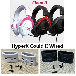 Substituição De Fones De Ouvido Em Plástico Original Fivela De Dobradiça Para Kingstone HyperX Could II Com Fio/Core DTS silver 2 Peças De Reposição Reparo