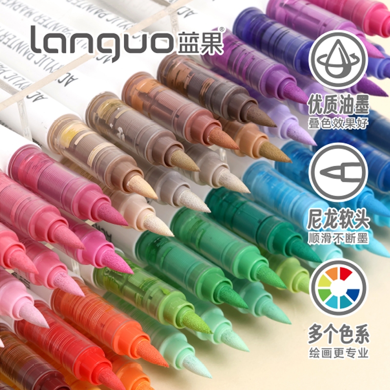 languo アクリルマーカー セット 171色 Languo 171 Cor Marcador Acrílico Líquido Reto Pintura De Cabeça