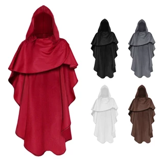 Traje Medieval Do Cavaleiro De Bruxa Reversível Cabo De Vampiro Para Adultos Vestido De Festa De Natal Cosplay Kit De