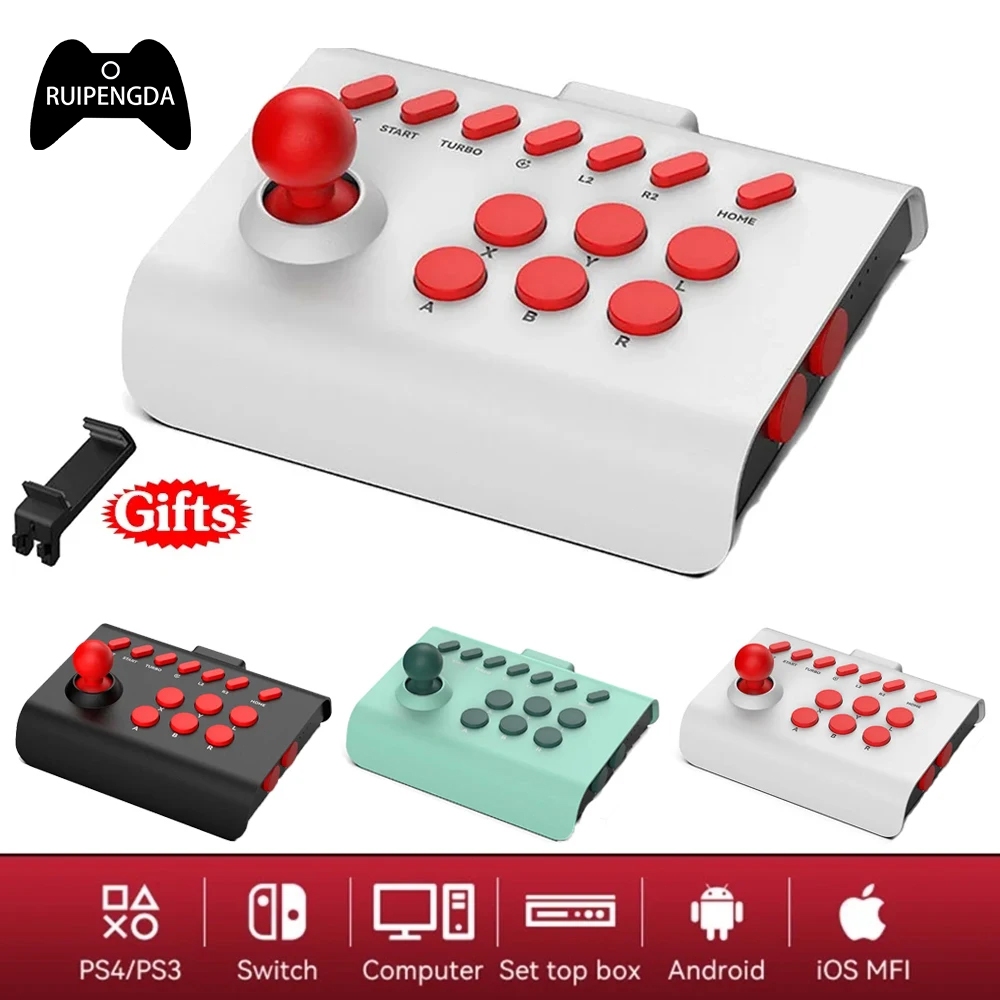 Mini-Consola Sem Fio Bluetooth Retro Arcade Game Joystick Controlador Para PS4/PS3/Nintendo Switch/Andriod IOS Mobile Phone Street