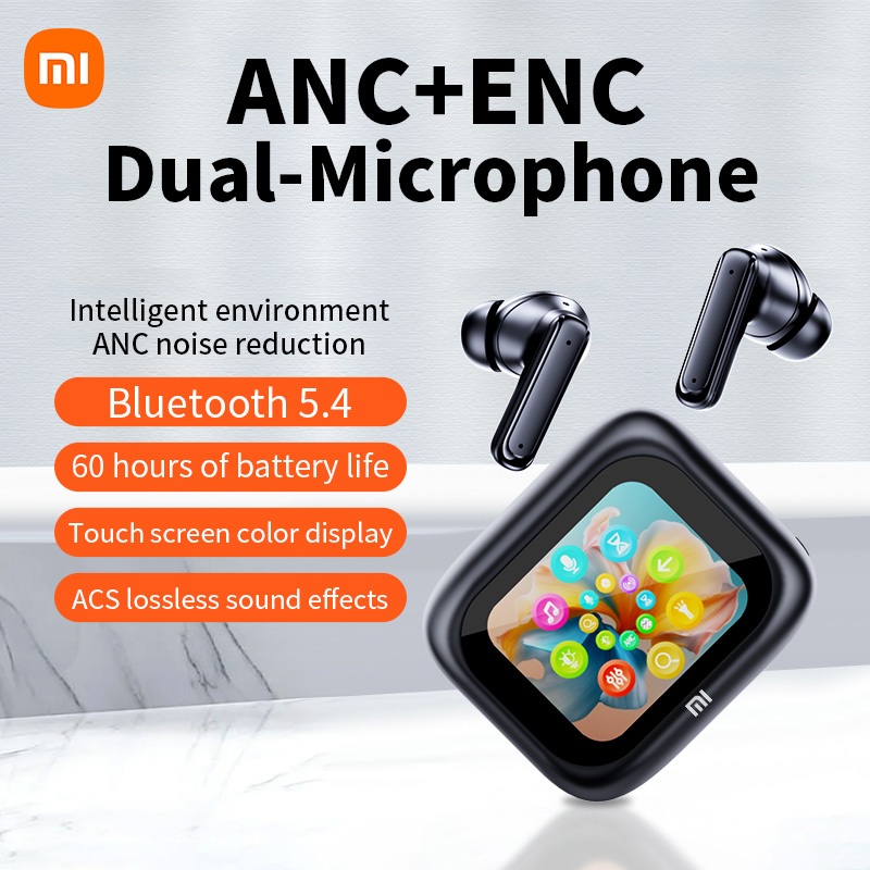 XIAOMI ANC E18 Pro Novo Fone De Ouvido Com Tela Full In Touch Screen Bluetooth5.4 Ruído Cancelando Fones Sem Fio ENC Earbuds Microfone
