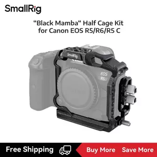 SmallRig " Mamba Preta " Kit Meia Gaiola & Completa Para Canon EOS R5/R6/R5 C # 3656 3233B 2982B