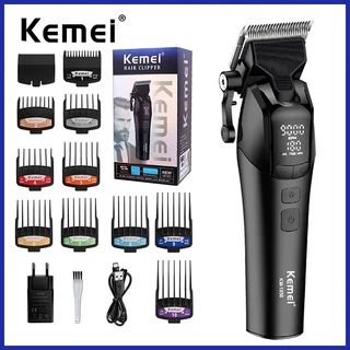 Cortador De Cabelo Kemei Profissional De Barbeiro Elétrico Sem Fio Recarregável Homem 9000RPM