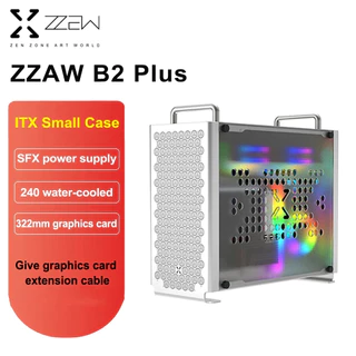 ZZAW B2 Plus Todos Os ITX Portáteis De Alumínio Caixa Pequena Suporta Fonte De Alimentação SFX 240 Water Cooling Game Assembly Chassi De Mesa