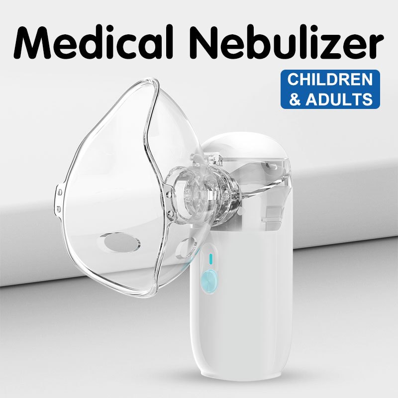 Inalador Ultrassônico Portátil Nebulizador Silencioso para Asma Ajustável para Adultos e Crianças