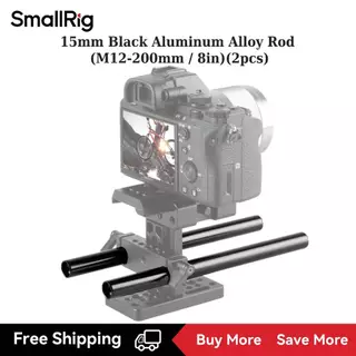 Haste De Liga De Alumínio Preta SmallRig 15mm 100mm/200mm/300mm/400mm # 1049 1051 1053 1054