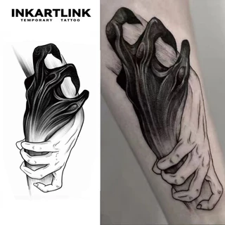 INKARTLINK Tatuagem Semi Permanente , Impermeável , Duradoura , Temporária , Adesivo Mágico De Falsa , Artística , Mão Do Diabo , 14cm × 8cm