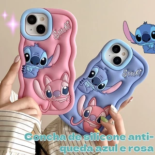 Capinha iphone 11/12/13/14/15 Pro max Capa De Silicone Macia Capa Flexível Anti-Impacto fofa Monster Stitch À Prova De Choque