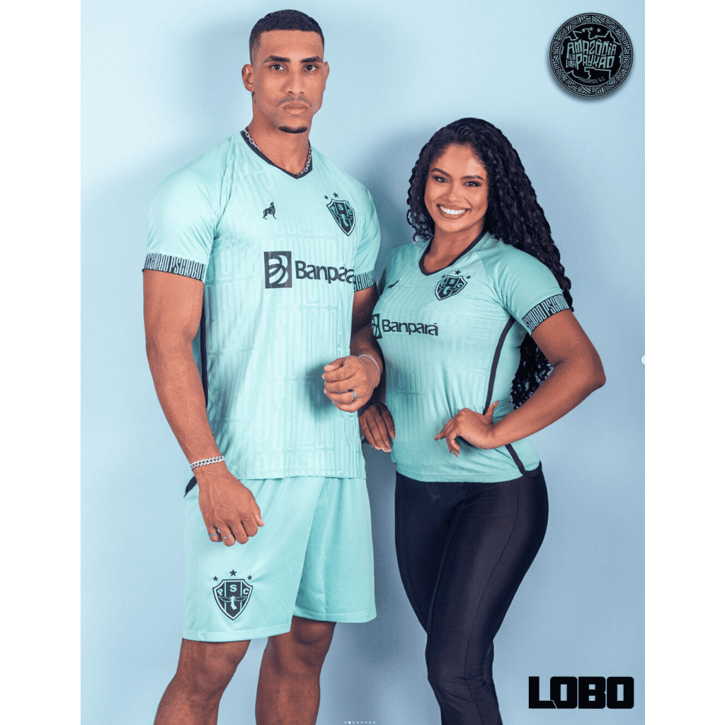 Camisola Paysandu2024 Team Camiseta de Futebol Masculina e Feminina