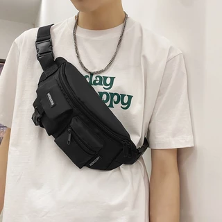 Bolsa de peito masculina elegante e versátil, saco de ombro pequeno personalizado estilo de rua, saco de crossbody casal casual, bolsa de ombro de esportes de estudante masculino, simples e leve, grande capacidade