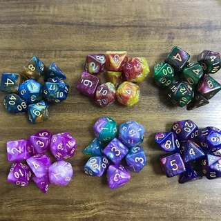 Conjunto de Dados Poliédricos para Jogos - Acessórios de RPG, Material de Lazer e Brinquedos de Entretenimento
