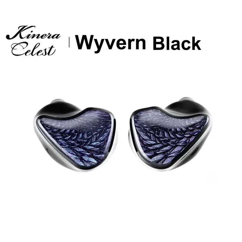Kinera Celest Wyvern Black Dragon Fones De Ouvido Intra-Auriculares HiFi 10mm LCP Driver Dinâmico Destacável De 2 Pinos