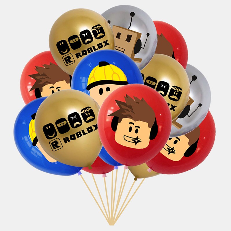 12 Pçs Balão Roblox De 12 Polegadas De Látex Para Decoração De Festa Infantil
