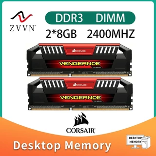 Novo Para Corsair VENGEANCE Pro 16GB 2x 8GB DDR3 OC 2400MHz CMY16GX3M2A2400C11R Memória RAM PC Desktop DIMM Vermelha