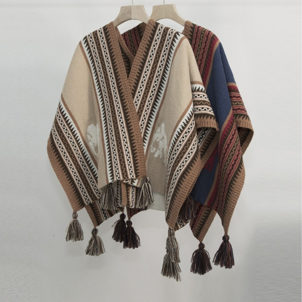 Xale feminino à prova de vento/festa da moda malha capa cardigan