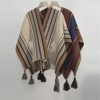 Xale feminino à prova de vento/festa da moda malha capa cardigan