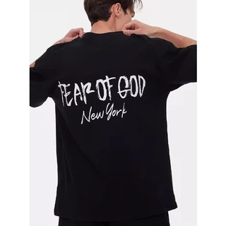 Medo De Deus Essentials Camiseta Da Rua Alta Masculina Vintage Tee Casual Manga Curta De Verão