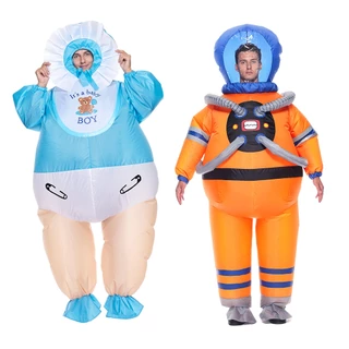 Roupa Insuflável Adulto Engraçada Homem Astronauta Soprar De Halloween Festa De Carnaval Performance De Palco Fantasia