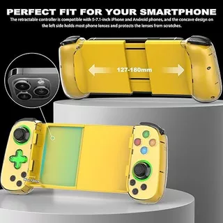 D7 Controlador Sem Fio Bluetooth Gamepad Com Design Retrátil Para Android/IOS Smartphone/Tablets/Smart TV/Switch/Windows PC , Wireless iPhone , Telefone