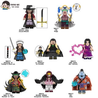 ONE PIECE Minifiguras Guia Cruzada Buggy Mihawk Bloco De Construção Bonecas Colecionáveis Modelos De Aniversário Brinquedos De Presente