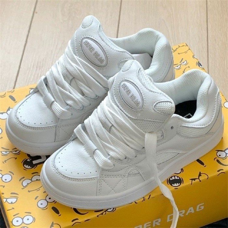 Sapatos De Pão Bebele Bread Shoes chic Dirty Braid Design Sneakers Fêmea ins Super Hot All-Match Casual Sports Brancos Da Moda