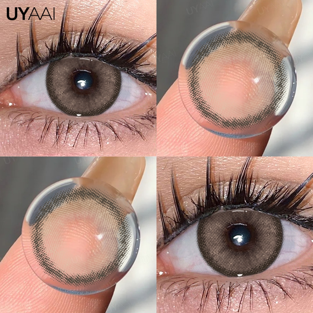 UYAAI 1 Par Lentes De Contato Marrom Moda Olhos De Chocolate