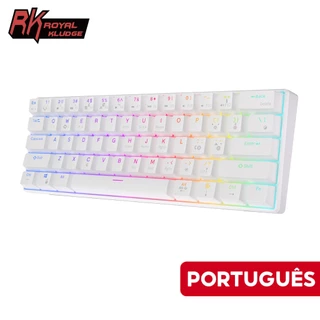 RK61 Royal Kludge Bluetooth 3.0 & USB C Teclado Mecânico RGB Retroiluminado De Três Modos