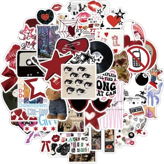 [Autocolante Grande] 50PCS Downtown Y2K Girls Graffiti Stickers Decalques Decoração De Bricolage Notebook Skateboard Guitarra Telefone Bicicleta Estética À Prova D'água Sticker