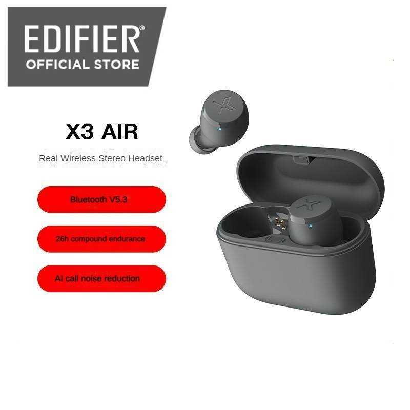 Edifier Edificador X3 Air Wireless Earbuds Com Controle De Aplicação Bluetooth V5.3 Construído Em Microfone IP55 Touch & Volume Control