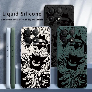 Caixa De Telefone De Luxo Para POCO F6 Pro 5G Silicone Soft Dustproof Shockproof 5G F5 5G F4 GT 5G F3 F3 Capa Toda A Preta Geng Gui Padrão