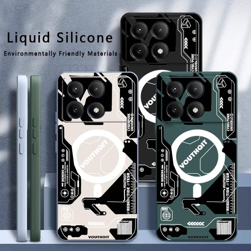Caixa De Telefone De Luxo Para POCO F6 Pro 5G Silicone À Prova De Choque 5G F5 5G F4 GT 5G F3 F3 Capa Metaverso Padrão