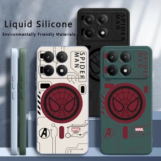 Caixa De Telefone De Luxo Para POCO F6 Pro 5G Silicone À Prova De Choque 5G F5 5G F4 GT 5G F3 F3 Capa Padrão Homem-Aranha