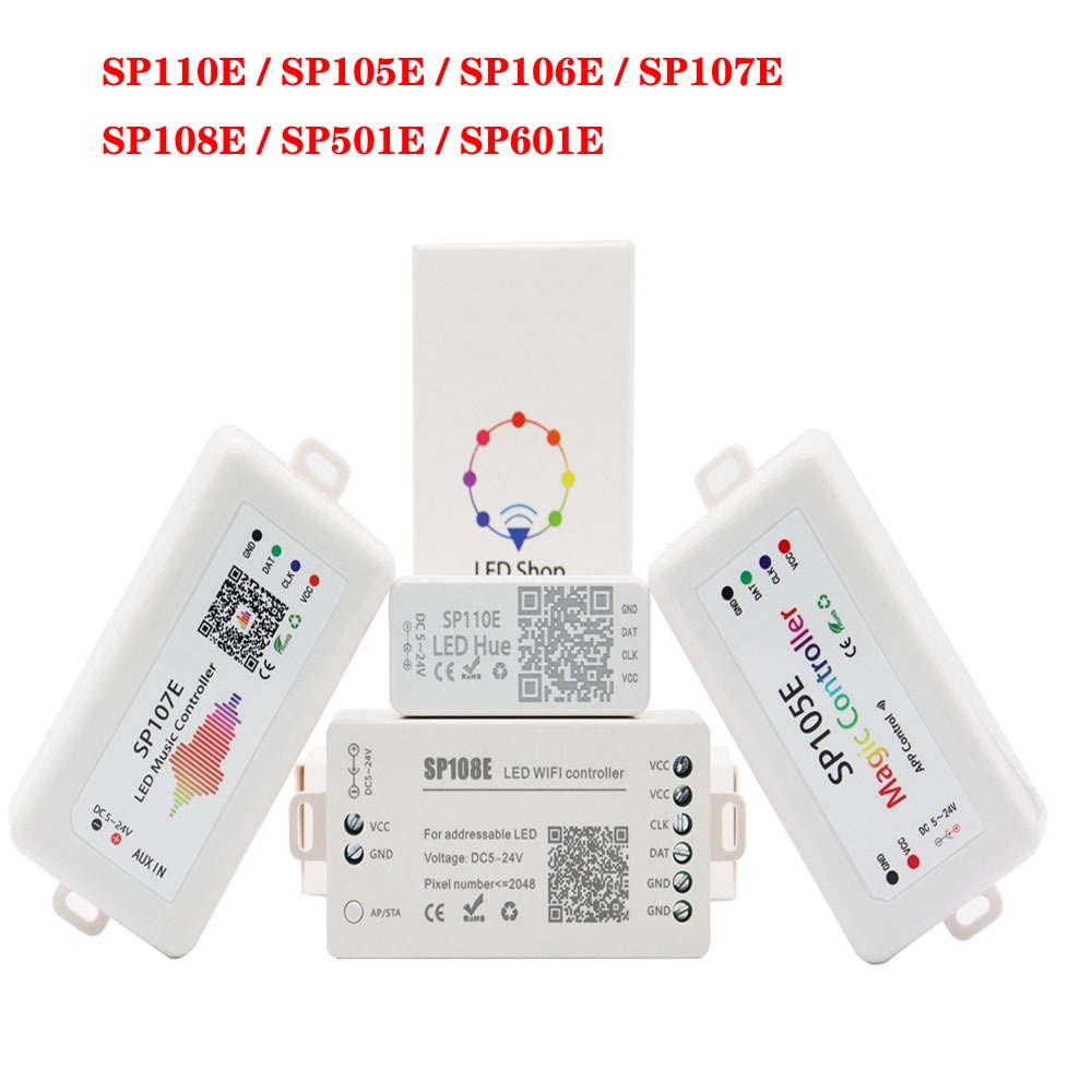 SP108E wifi WS2811 WS2812B Led Controlador De Música SP107E SK6812 ...
