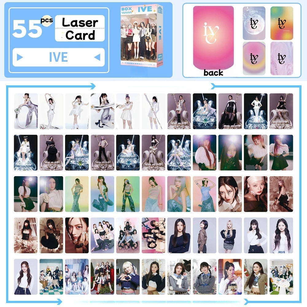 50-55pcs IVE EMPATHY Holograma Laser Lomo Cartões 2024 50-55pcs IVE EMPATHY Holograma Laser Lomo Cartões 2024