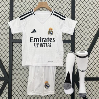 Real Madrid infantil kit Camisa da Time 2024/25 moletom infantil Camisa de futebol meias