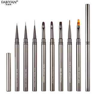 FABIYAN 9Pcs Conjunto De Pincel De Arte De Unhas Ferramentas De Desenho Ferramenta Manicure