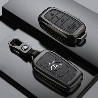 Capa Para Chave De Carro Em Liga De Zinco Automóveis-Forte , Durável E Elegante Toyota/Prius/Camry/Corolla/CHR RAV4/Prado/Yaris/Highlander/Keychain Accessories