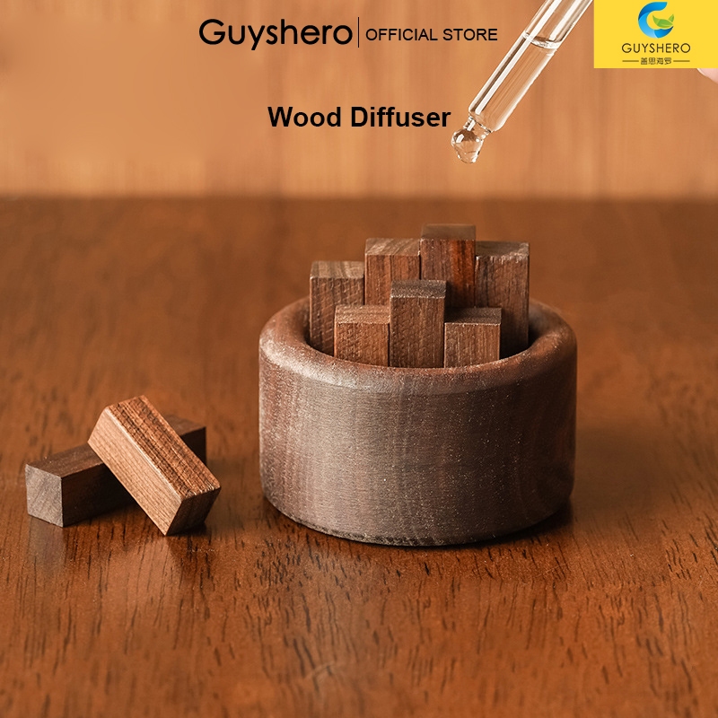 Difusor De Madeira Para Óleo Essencial aroma De Faia Nogueira Preta 100 % Natural Fragrância Carro De Escritório No Quarto