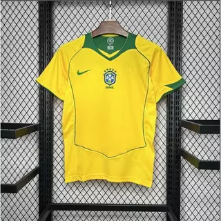 Brasil 2004 Home Camisa De Futebol Retro De Qualidade Tailandesa