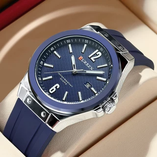 CURREN Relógio Masculino Nova Marca Original Autêntica Análogo Luminoso De Silicone Moda Casual Empresarial Quartzo À Prova D'água 8467 X
