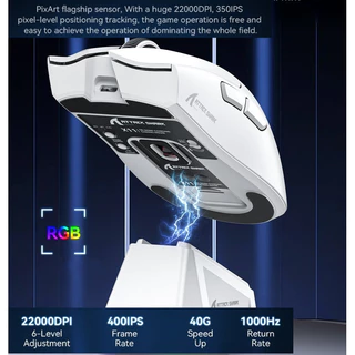 2024 Rato Shark Attack X11 Mouse 2.4G Leve PAW3311 Bluetooth Para Jogos Sem Fio De Três Modos Com RGB Recarregável