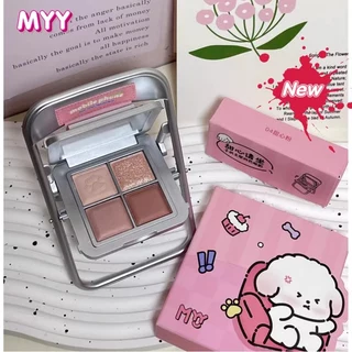 [Nova Chegada] MYY /Sanfu Cute Fun Phone Holder Four-Color Eyeshadow Paleta de maquiagem em pó à prova d'água sem manchas 3.6g Eyeshadow