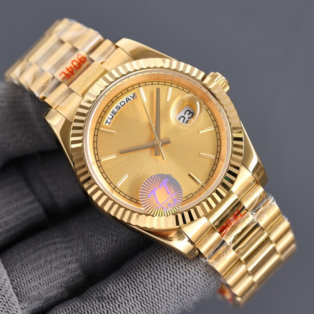 Relógio Mecânico Automático Homem, Discagem Calendário Duplo, 41mm, à prova d'água,