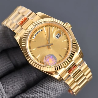 Relógio Mecânico Automático Homem, Discagem Calendário Duplo, 41mm, à prova d'água,