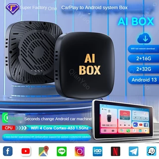 Carplay Box Android 13 Aberto AIBox Smart Adaptador Sem Fio Para Carros