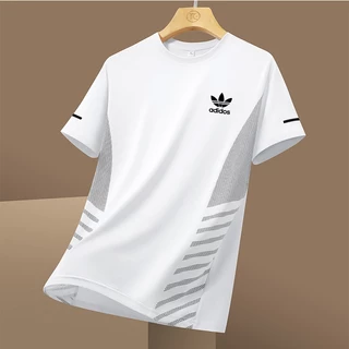 Oferta especial Homens de verão Homens de verão Seda respirável Transpiração de gelo Manga curta T