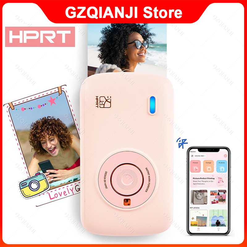 Impressora Fotográfica Portátil HPRT CP2100 Mini A Cores HD , Conexão Sem Fio Bluetooth , De Viagem , Retenção Permanente
