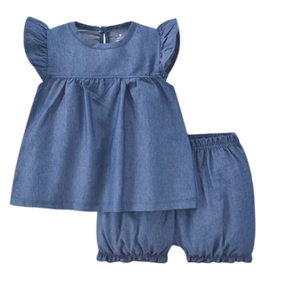Summer Infant Short-Sleeved+T-Shirt +Shorts Conjunto de 2 peças Conjunto de Roupas Infantis