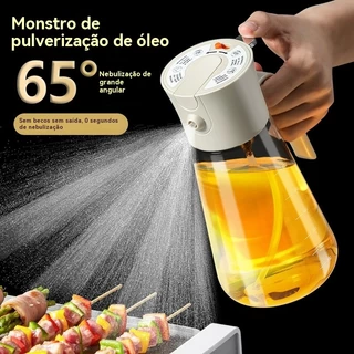 Lata de óleo de fritadeira a ar Lata de óleo de Spray atomizador de óleo de cozinha Garrafa de óleo de Spray doméstico e óleo de Spray de vidro de dupla utilização Lata de óleo de Spray de vidro